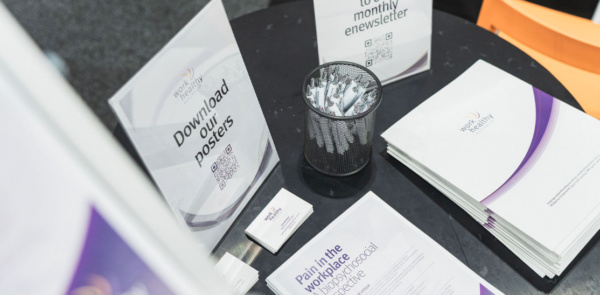 A photo of our resources on display at an event